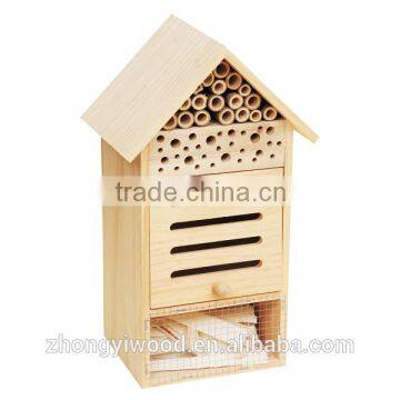 Trade assurance High quality garden decoration hanging FSC custom style wooden bird house