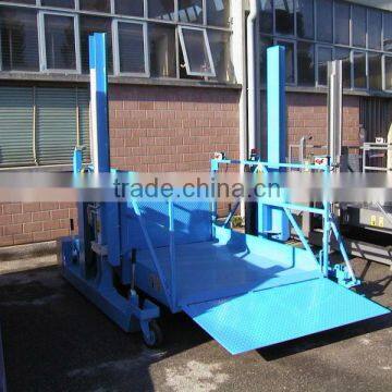 Guide rail type hydraulic pressure pallet lift platform