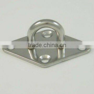 Stainless steel boat hardware diamond pad eye