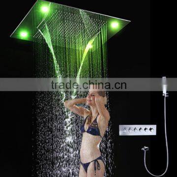 Luxury Shower System Embeded Ceiling Multifunctional Shower Mixer Bath Set With Rainfall,waterfall,mist Spray,curtain photo-5