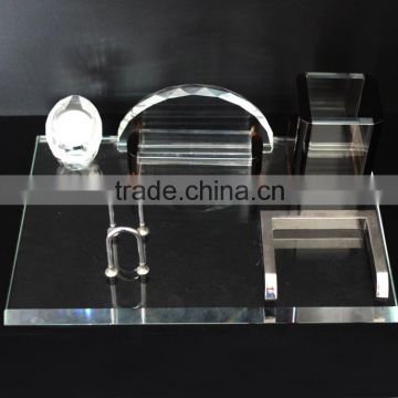 Wholesale personalized crystal office desk sets for gift