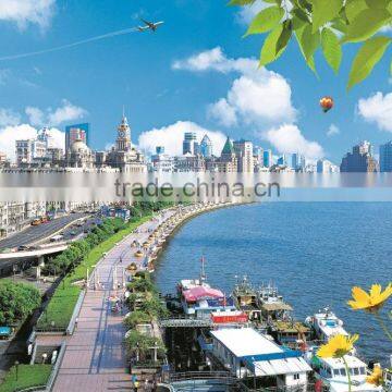 glaring scene busy city design paper murals for office wall