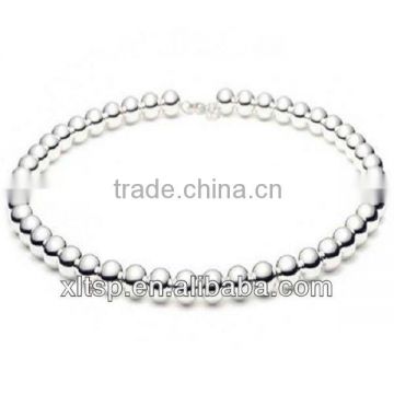 CB13 Large Ball Chain Necklace in Stainless Steel 8mm Diameter