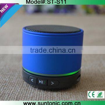 Round Shape Wireless Bluetooth Speaker with sd card slot and Microphone for Iphone,IPAD,Samsung and andorid moible