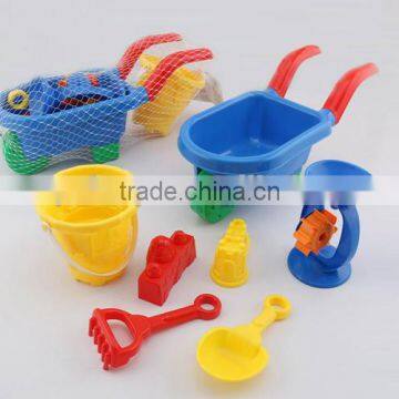 Summer funny beach sand molds kids toys trolley (7 PCS)