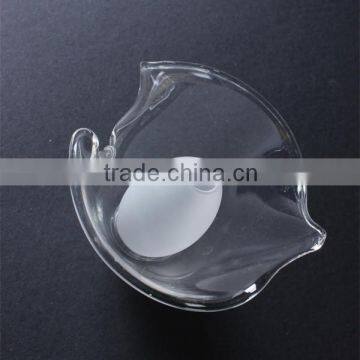 China Supplier Hanging Wall Flower Shape Mouth Blown Pyrex Glass Lamp Shade ,best-selling Home Decoration Glass Lamp Cover photo-4