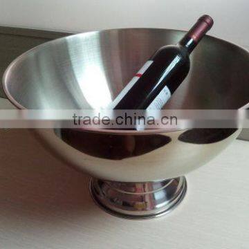 12 L Stainless steel champagne bowl, single wall designed ice bucket for wine