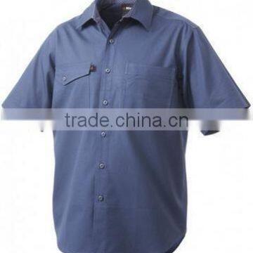 cheap wholesale men's short sleeve Light and breathable cotton Ripstop wok shirt