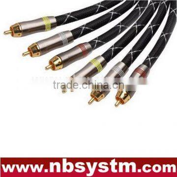 Assembly Type A/V Composite Cable 3xRCA Plug to 3xRCA Plug Red/White/Yellow