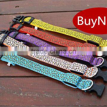 Leopard Print Design Puppy Necklace Luminous Pet Decors Productos Para Mascotas dog harness Led