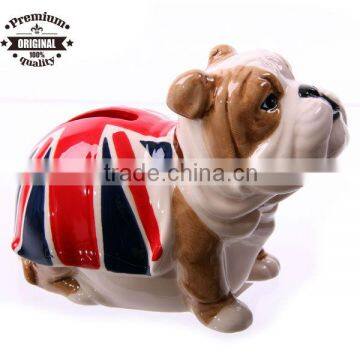 British Bulldog Union Jack Money Box