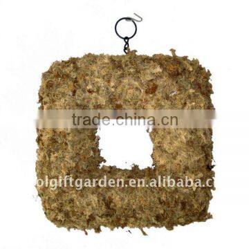 15" Sphagnum Moss Square Wreath - Living Wreath base