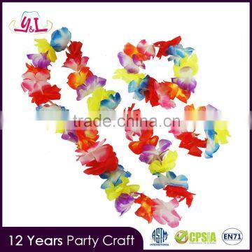 2016 Trending Products Hawaiian Party Costumes Fabric Flower Lei Hawaiian Jewelry wholesale