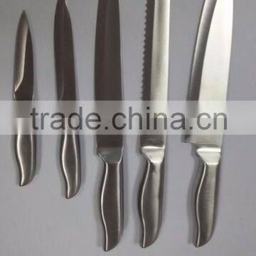 6 Sets Stainless Steel Hollow Handle Kitchen Knife Set Kitchen Utensils Combination Acrylic Knife Block photo-2