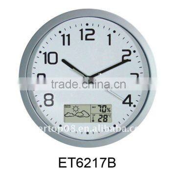 PROMOTIONAL NEWLY METALDIGITAL WALL CLOCK WITH CALENDAR ET6217B photo-2