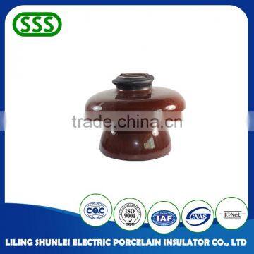 Pin type insulators with semiconnductor for high voltage lines