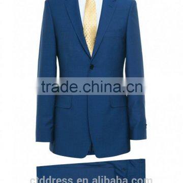 2014 Top Quality 100% wool Bright navy Two Pieces uniform officer navy