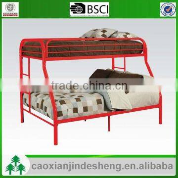 Powder coating adult metal twin over full bunk bed - Red Finish TF- 10