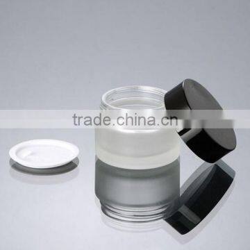 15ml,20ml,30ml & 50ml Size Stockable Round Shape Frosted Glass Jar For Face Cream photo-4