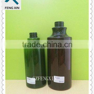 Personal care screen printing 500ml 800ml PET material plastic shampoo bottle with lotion pump