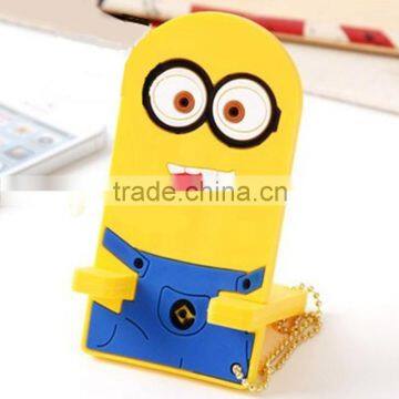 Yellow Minions Soft PVC Smartphone Holder For Phone Accessories