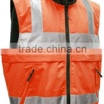 Fleece Lined Reversible hi vis workwear safety Vest