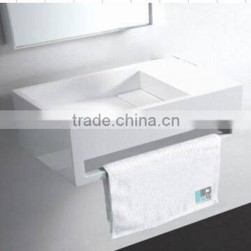 italian bathroom vanity Basin, wall hung acrylic solid surface wash basin,Artificial Stone Washing Basin