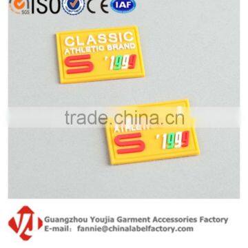 Design Silicon Patch Badge Cheap Embossed Rubber Clothing Labels