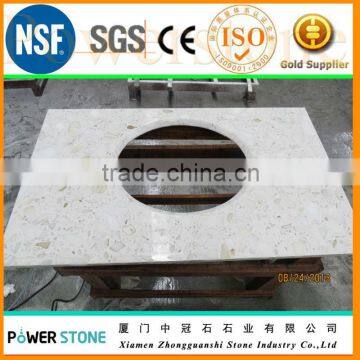 White Quartz Stone Vanity Top