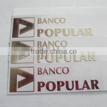 Glossy Finish Electroform Thin Metal Sticker; Metal Electroforming Foil Self Adhesive Label Sticker photo-3