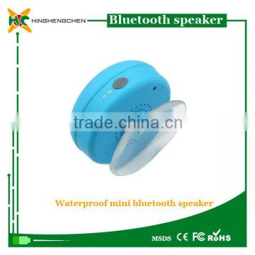 Original design waterproof mini bluetooth speaker with suction cup