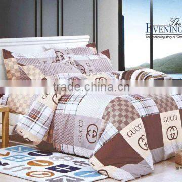 microfibersingle bed set printed reversible lattice bed spread cover set