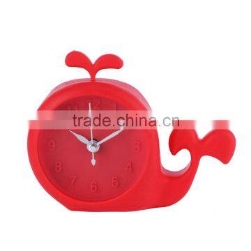 2016 Hot sale whale shape silicon clock