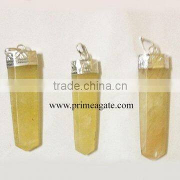 Yellow Aventurine Flat Pendants | crystal healing jewelry Wholesale