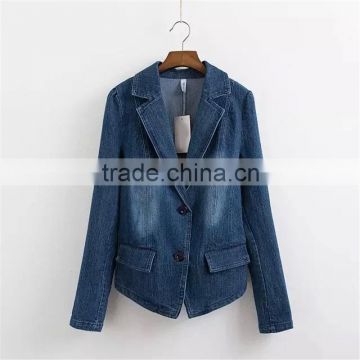 L030 Wholesale Jean Jacket 2016 New Fashion Lady Denim Jacket