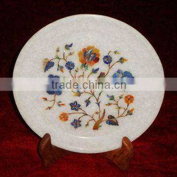 Stone Marble Inlaid Decorative Plate