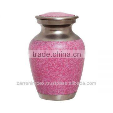 Pink Marble 3" Brass Keepsake Urn