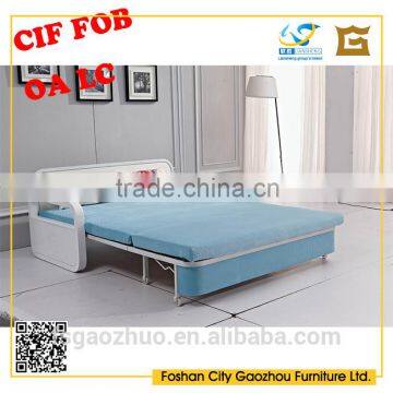 Modern Simple Design Northern-European Style multifunctional sofa bed with plastic armrest andsolid wood armrest and legs