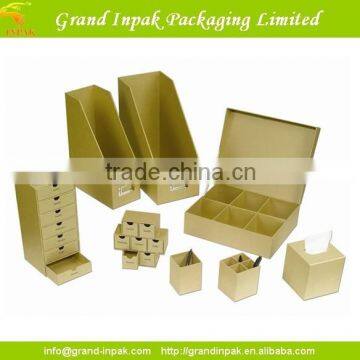 Rigid Cardboard Storage Gift Box for tissue/pen/notes and accessories