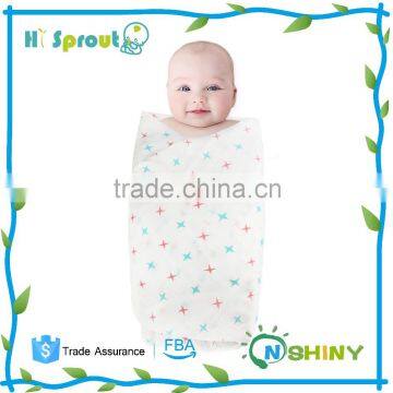 New fashion 100% cotton muslin swaddle blanket, baby swaddle