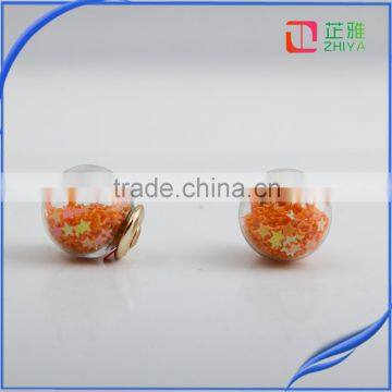 2016 New Korean Fashion Wild European Style Simple Double Ball Candy-colored Wild Earrings Women Brand Earring Jewelry photo-4