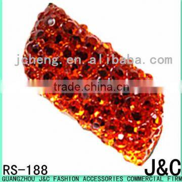 tea color star effect S shaped resin stone