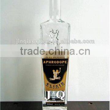 500ml Glass Rum bottle