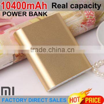 Lowest price! Xiaomi Powerbank High Capacity 10400mAh external battery pack portable charger USB output For phones pads