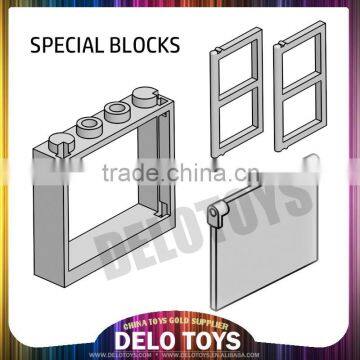 clear window special blocks Plastic random building blocks in bulk DE00056-6