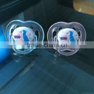 Transparent colors ABS pacfier/ silicone pacfier baby pacifier