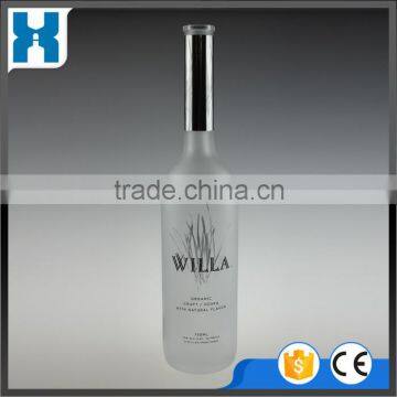 750ML FROSTED GLASS BOTTLE BLACK VODKA BOTTLE LIQUOR BOTTLE