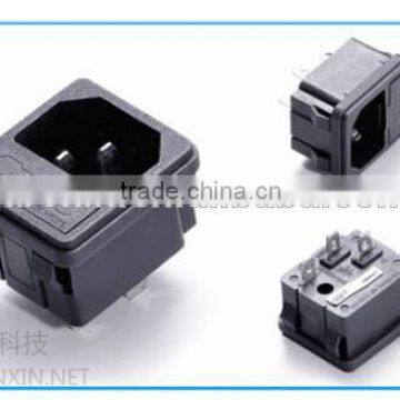 screw-on Industrial power IEC C14 ac power socket connector with CE