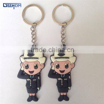 3d cartoon pvc figure keychain