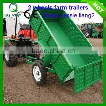 Side dumping farm trailer